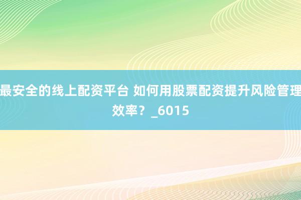 最安全的线上配资平台 如何用股票配资提升风险管理效率？_6015