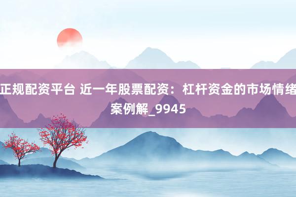正规配资平台 近一年股票配资：杠杆资金的市场情绪案例解_9945