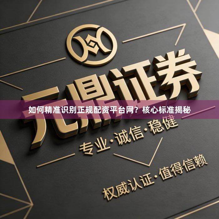 如何精准识别正规配资平台网？核心标准揭秘