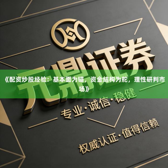 《配资炒股经验：基本面为锚，资金结构为舵，理性研判市场》