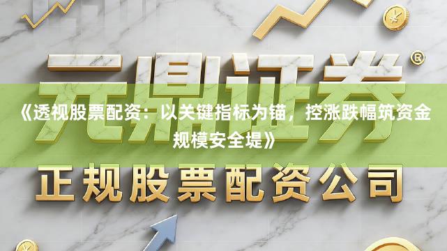 《透视股票配资：以关键指标为锚，控涨跌幅筑资金规模安全堤》