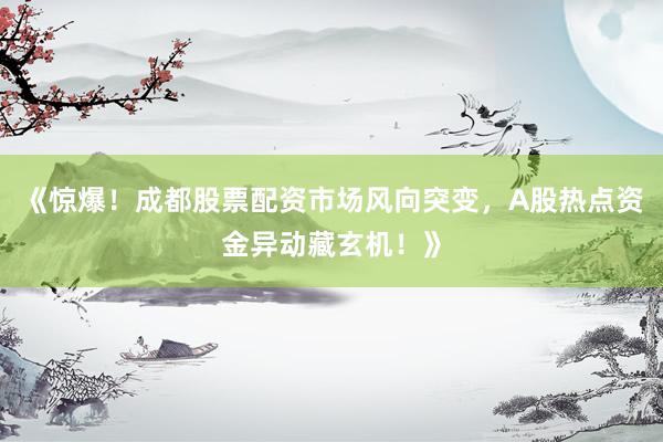 《惊爆！成都股票配资市场风向突变，A股热点资金异动藏玄机！》