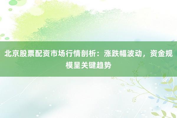 北京股票配资市场行情剖析：涨跌幅波动，资金规模呈关键趋势