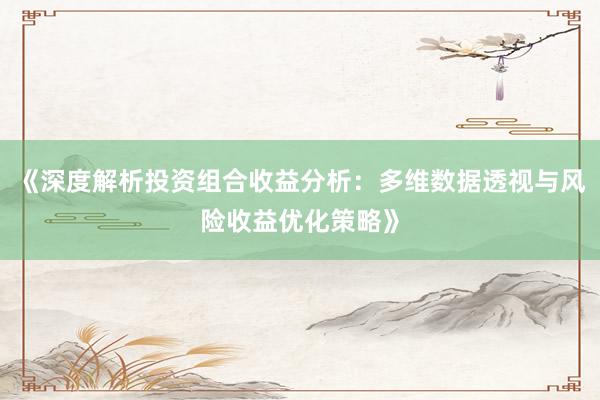 《深度解析投资组合收益分析：多维数据透视与风险收益优化策略》