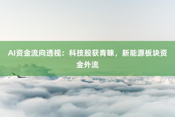 AI资金流向透视：科技股获青睐，新能源板块资金外流