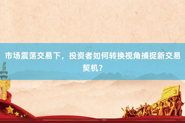市场震荡交易下，投资者如何转换视角捕捉新交易契机？